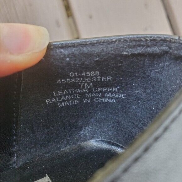 Vintage 90s y2k Square Toe Chunky Heel Black Leather Heeled Loafer Low Booties 7 - Picture 7 of 9